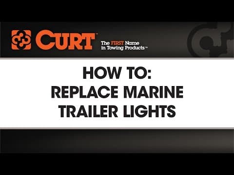 How To Install Submersible Marine Trailer Lights - CURTmfg