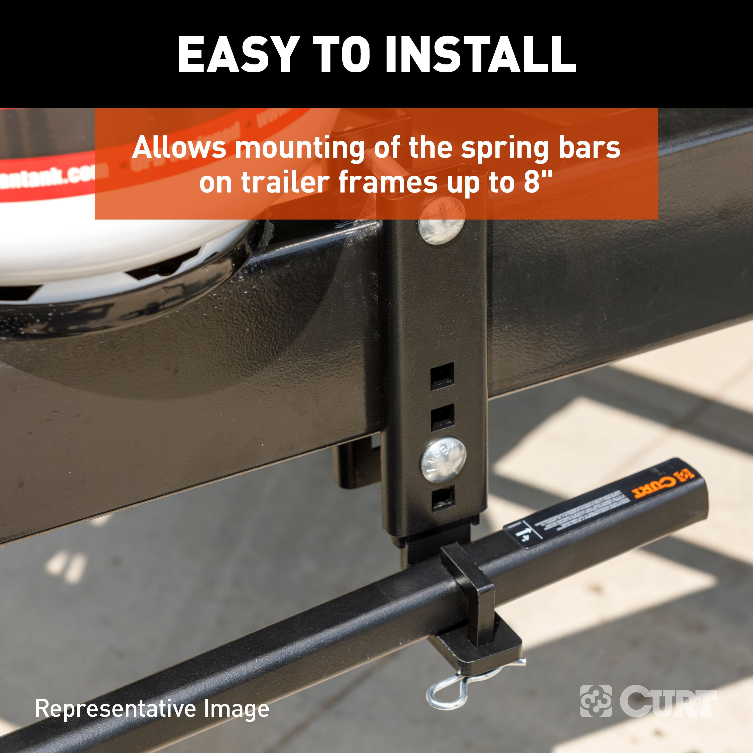 CURT TruTrack Heavy-Duty 8" Adjustable Support Brackets (2-Pack) - CURT 17518 - Image 3