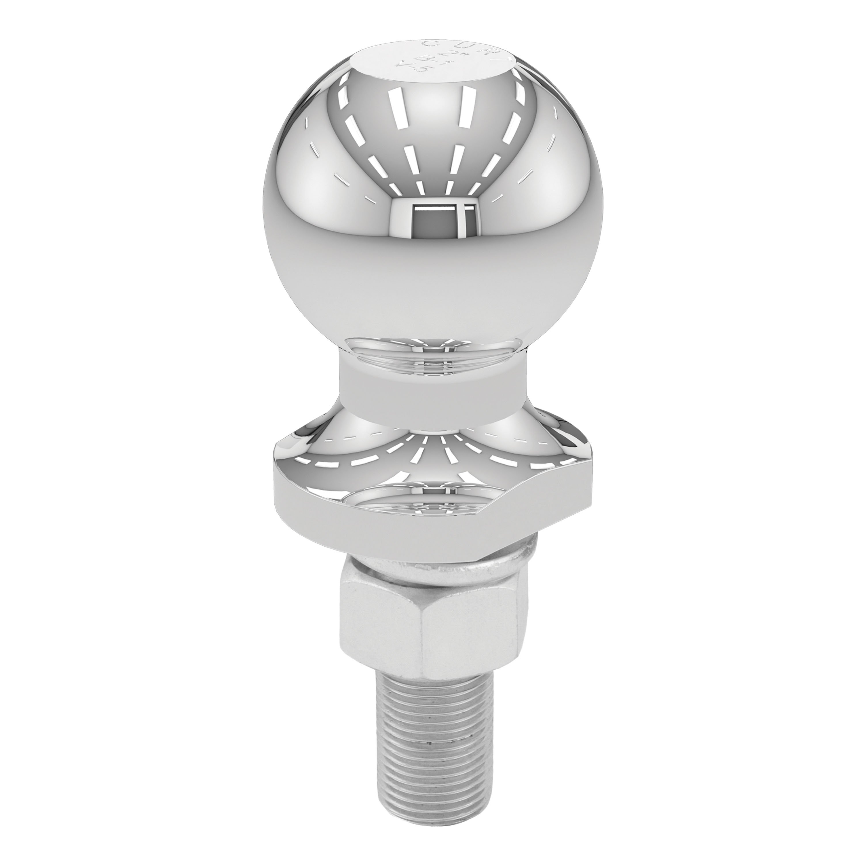 CURT 2" Trailer Ball (3/4" x 2-1/8" Shank, 3,500 lbs., Chrome, Packaged) - CURT 40165 - Image 4