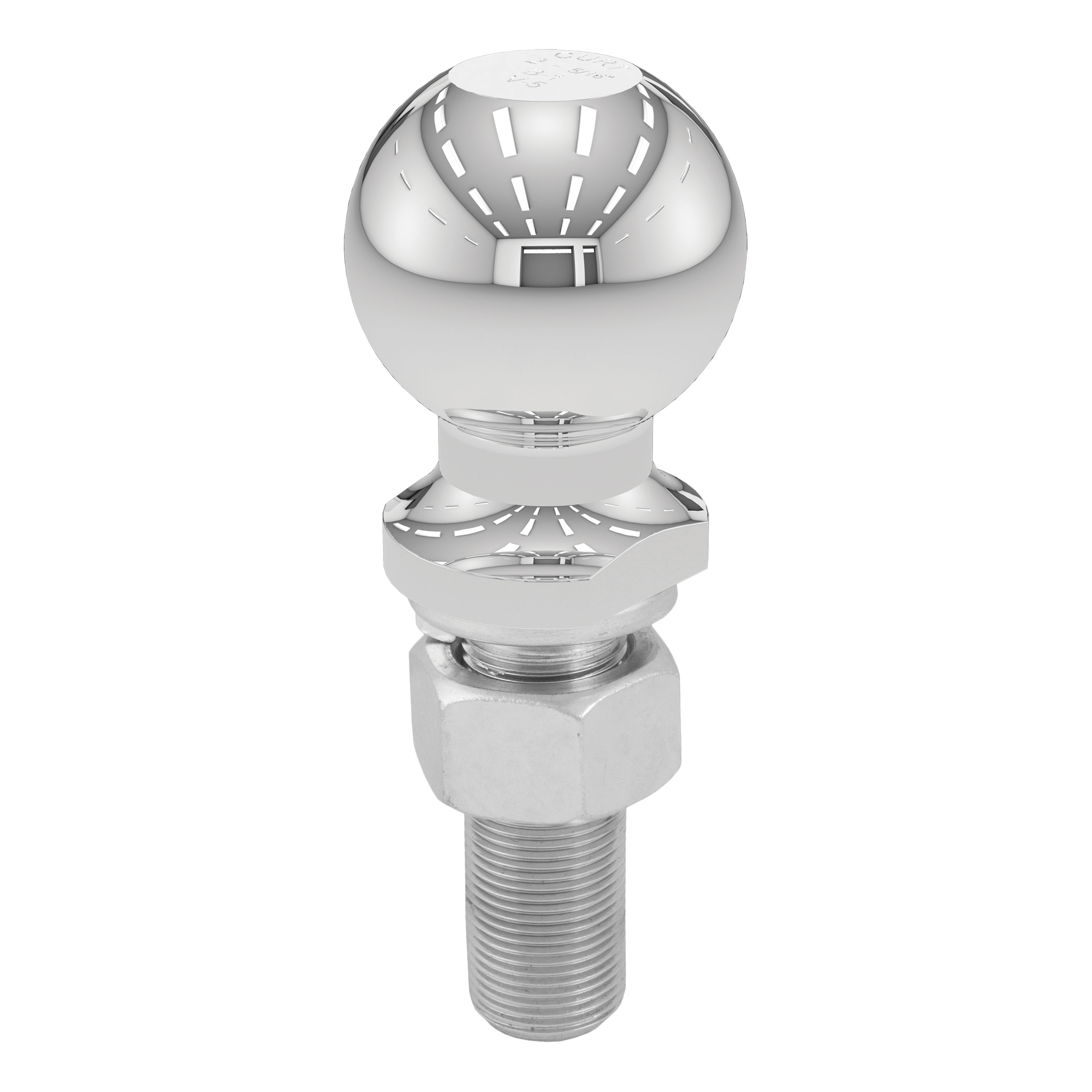 CURT 2-5/16" Trailer Ball (1" x 3" Shank, 6,000 lbs., Chrome, Packaged) - CURT 40175 - Image 4