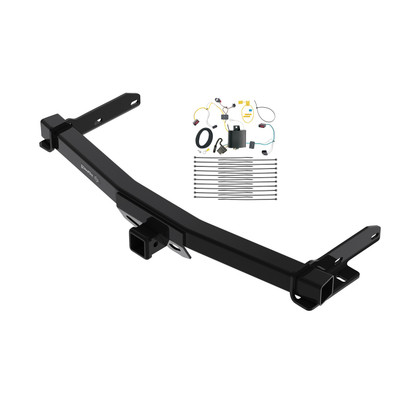 2014-2020 Jeep Grand Cherokee w/Removable OEM Fascia Panel Only Draw-tite Class 4 Trailer Hitch, 2 Inch Square Receiver Bundle w/ Plug-n-Play T-One Wiring Harness