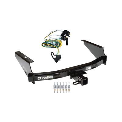 1997-2003 Ford F-150 Flareside Draw-tite Class 3 Trailer Hitch, 2 Inch Square Receiver Bundle w/ Plug-n-Play T-One Wiring Harness