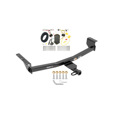 2008-2013 Nissan Rogue Except Krom Draw-tite Class 2 Trailer Hitch, 1-1/4 Inch Square Receiver Bundle w/ Plug-n-Play T-One Wiring Harness