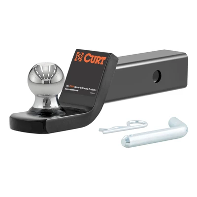CURT 45131 Fusion Trailer Hitch Mount with 1-7/8-Inch Ball & Pin, Fits 2-Inch Receiver, 5,000 lbss, 2-In Drop