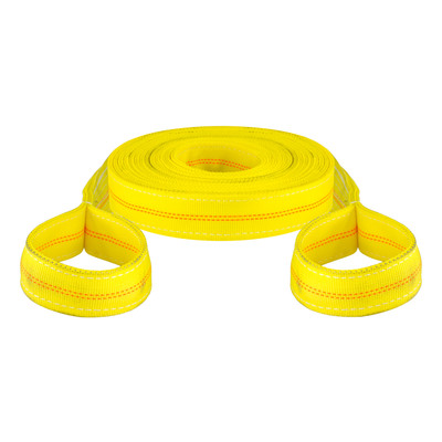 CURT 83066 30-Foot Yellow Nylon Recovery Tow Strap, 18,000 lbs Break Strength