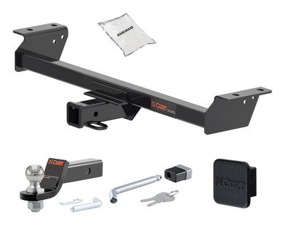 16 - 22 Lexus RX450h Excluding F Sport 2in. CURT Trailer Hitch + Ball Mount + Cover + Lock Kit HWA1709