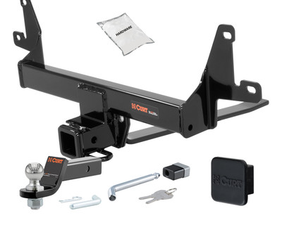 13 - 15 BMW X1  With panoramic sunroof only 2in. CURT Trailer Hitch + Ball Mount + Cover + Lock Kit HWA163