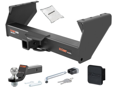 99 - 99 Chevrolet Silverado 2500 Cab & chassis 2in. CURT Trailer Hitch + Ball Mount + Cover + Lock Kit HWA459