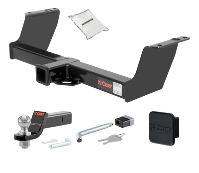 01 - 09 Mazda B2300 01 - 05 models are no drill 2in. CURT Trailer Hitch + Ball Mount + Cover + Lock Kit HWA1779