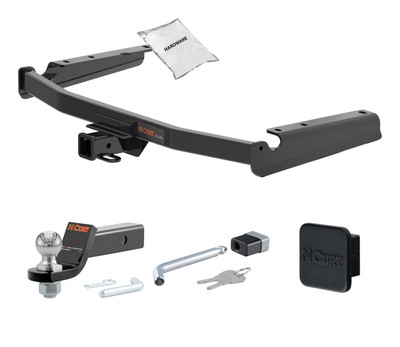 18 - 22 Lexus RX350L Excluding twin exhaust tips 2in. CURT Trailer Hitch + Ball Mount + Cover + Lock Kit HWA1706
