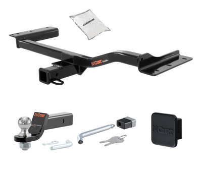 10 - 15 Lexus RX350 2in. CURT Trailer Hitch + Ball Mount + Cover + Lock Kit HWA1703