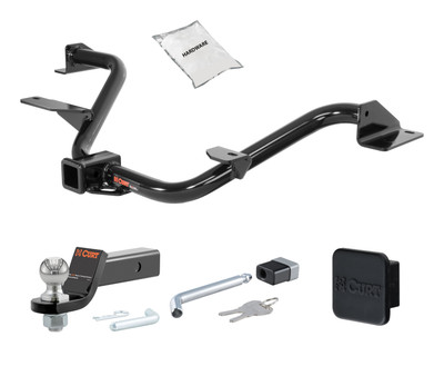 13 - 21 Nissan NV200 2in. CURT Trailer Hitch + Ball Mount + Cover + Lock Kit HWA2043