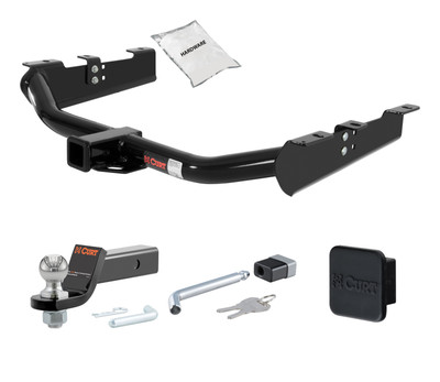 07 - 07 Chevrolet Silverado 2500 HD Classic 6' bed, excluding factory receiver, Tommy Gate lift or cab & chassis 2in. CURT Trailer Hitch + Ball Mount + Cover + Lock Kit HWA501