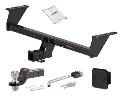 17 - 23 Nissan Qashqai 2in. CURT Trailer Hitch + Ball Mount + Cover + Lock Kit HWA2058