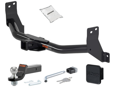 16 - 24 Nissan Titan XD Excluding factory receiver 2in. CURT Trailer Hitch + Ball Mount + Cover + Lock Kit HWA2079