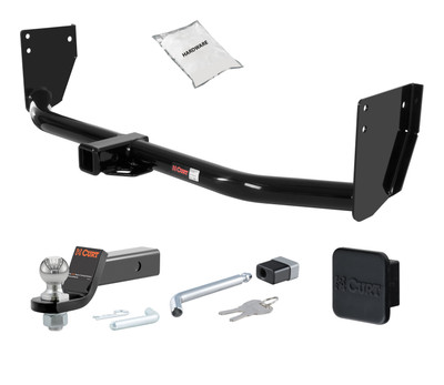 04 - 06 Dodge Durango 2in. CURT Trailer Hitch + Ball Mount + Cover + Lock Kit HWA692
