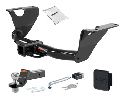 10 - 14 Subaru Legacy Sedan 2in. CURT Trailer Hitch + Ball Mount + Cover + Lock Kit HWA2299