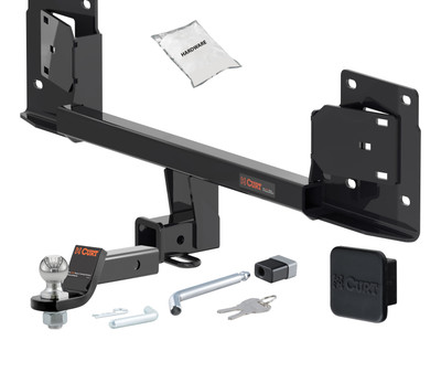 17 - 23 Tesla 3 2in. CURT Trailer Hitch + Ball Mount + Cover + Lock Kit HWA2345