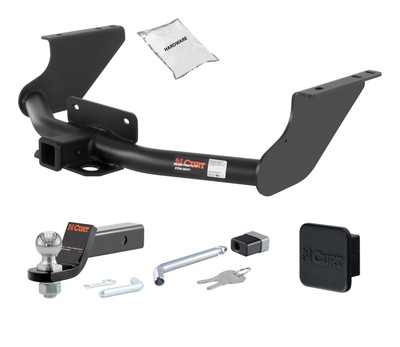 19 - 24 RAM 1500 Classic Excluding factory receiver 2in. CURT Trailer Hitch + Ball Mount + Cover + Lock Kit HWA2174