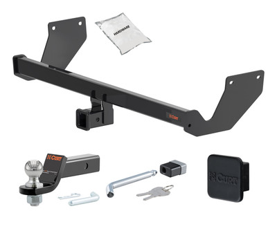 23 - 24 Subaru Solterra 2in. CURT Trailer Hitch + Ball Mount + Cover + Lock Kit HWA2318