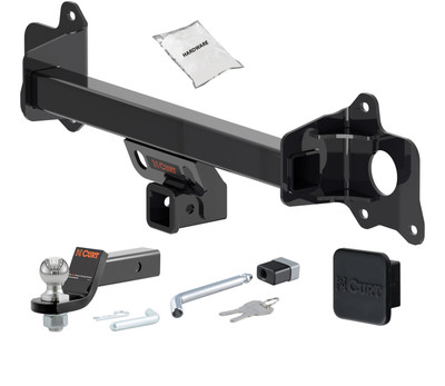 20 - 23 Tesla Y 2in. CURT Trailer Hitch + Ball Mount + Cover + Lock Kit HWA2346