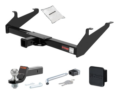 02 - 02 Dodge Ram 1500  6' bed only (built before 11/02) 2in. CURT Trailer Hitch + Ball Mount + Cover + Lock Kit HWA721