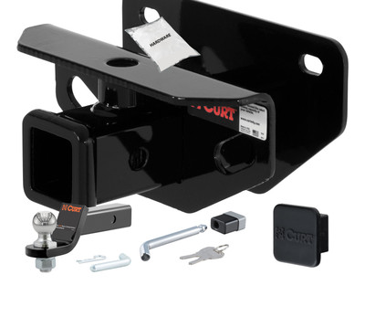 03 - 10 Dodge Ram 1500  Excluding factory receiver 2in. CURT Trailer Hitch + Ball Mount + Cover + Lock Kit HWA711