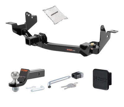 14 - 23 RAM ProMaster 1500 2in. CURT Trailer Hitch + Ball Mount + Cover + Lock Kit HWA2157