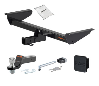 18 - 20 Volkswagen Atlas 2in. CURT Trailer Hitch + Ball Mount + Cover + Lock Kit HWA2465