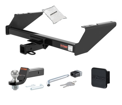 97 - 03 Ford F-150  New body, excluding 20" spare tire 2in. CURT Trailer Hitch + Ball Mount + Cover + Lock Kit HWA862