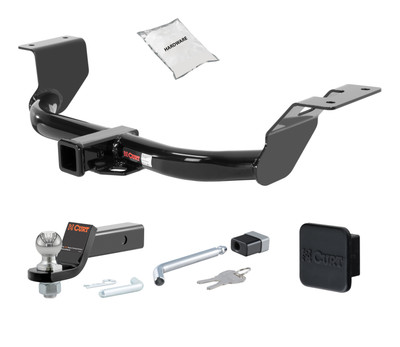 12 - 16 HONDA CR-V 2in. CURT Trailer Hitch + Ball Mount + Cover + Lock Kit HWA1353
