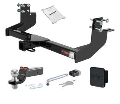 03 - 06 Dodge Sprinter 2500 118" and 140" WB with single rear wheels, 158" WB 2in. CURT Trailer Hitch + Ball Mount + Cover + Lock Kit HWA763