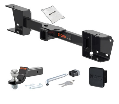 19 - 24 Subaru Ascent 2in. CURT Trailer Hitch + Ball Mount + Cover + Lock Kit HWA2253