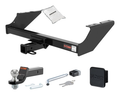 99 - 16 Ford F-250 Super Duty Excluding 20" spare tire 2in. CURT Trailer Hitch + Ball Mount + Cover + Lock Kit HWA885