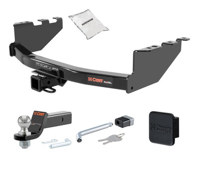19 - 19 GMC Sierra 1500 Limited 2in. CURT Trailer Hitch + Ball Mount + Cover + Lock Kit HWA1176