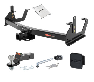 15 - 19 GMC Sierra 3500 HD 6' bed, excluding factory receiver, Tommy Gate lift or cab & chassis 2in. CURT Trailer Hitch + Ball Mount + Cover + Lock Kit HWA1272