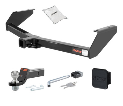 99 - 03 Dodge Van (full size) Excluding factory step bumper 2in. CURT Trailer Hitch + Ball Mount + Cover + Lock Kit HWA774