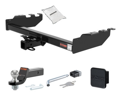 07 - 07 GMC Sierra 1500 Classic Excluding roll pan bumper, Tommy Gate lift or 10" drop bumper 2in. CURT Trailer Hitch + Ball Mount + Cover + Lock Kit HWA1156