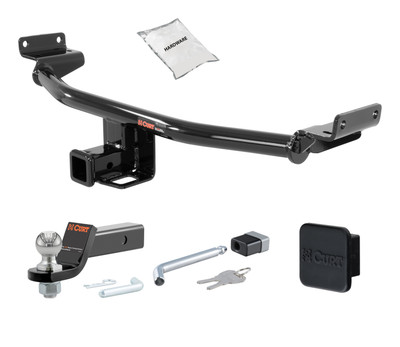 16 - 21 Hyundai Tucson Excluding Night 2in. CURT Trailer Hitch + Ball Mount + Cover + Lock Kit HWA1457