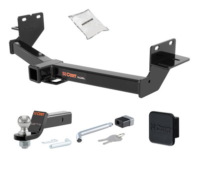 19 - 19 Hyundai Santa Fe XL 2in. CURT Trailer Hitch + Ball Mount + Cover + Lock Kit HWA1445