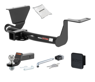 07 - 11 HONDA CR-V 2in. CURT Trailer Hitch + Ball Mount + Cover + Lock Kit HWA1355