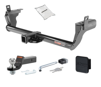 15 - 24 Ford Edge 2in. CURT Trailer Hitch + Ball Mount + Cover + Lock Kit HWA809