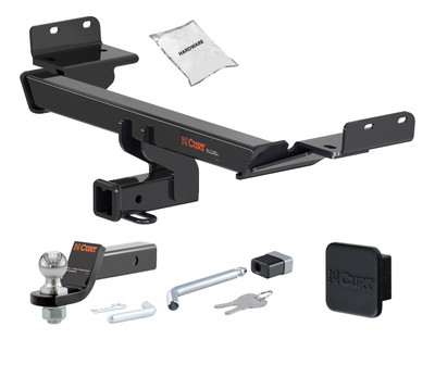 18 - 24 JEEP Compass 2in. CURT Trailer Hitch + Ball Mount + Cover + Lock Kit HWA1541