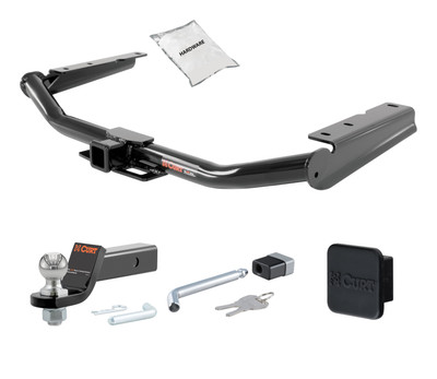 14 - 19 Toyota Highlander 2in. CURT Trailer Hitch + Ball Mount + Cover + Lock Kit HWA2392