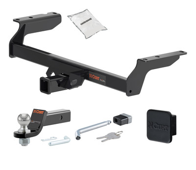 20 - 24 Ford Escape Excluding PHEV 2in. CURT Trailer Hitch + Ball Mount + Cover + Lock Kit HWA813