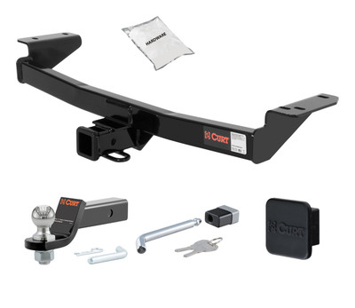 10 - 15 Hyundai Tucson 2in. CURT Trailer Hitch + Ball Mount + Cover + Lock Kit HWA1459