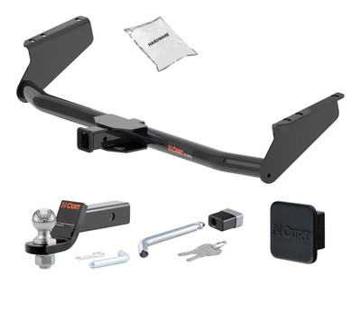21 - 24 Toyota Sienna 2in. CURT Trailer Hitch + Ball Mount + Cover + Lock Kit HWA2433
