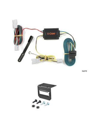 07-12 Hyundai Santa Fe CURT 4-flat Plug and Play Trailer Wiring