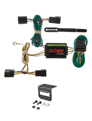98-02 HONDA Passport With door mounted spare tire CURT 4-flat Plug and Play Trailer Wiring