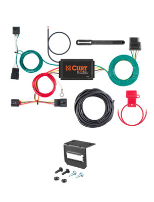 12-19 Volkswagen Beetle Convertible, excluding AdBlue tank CURT 4-flat Plug and Play Trailer Wiring